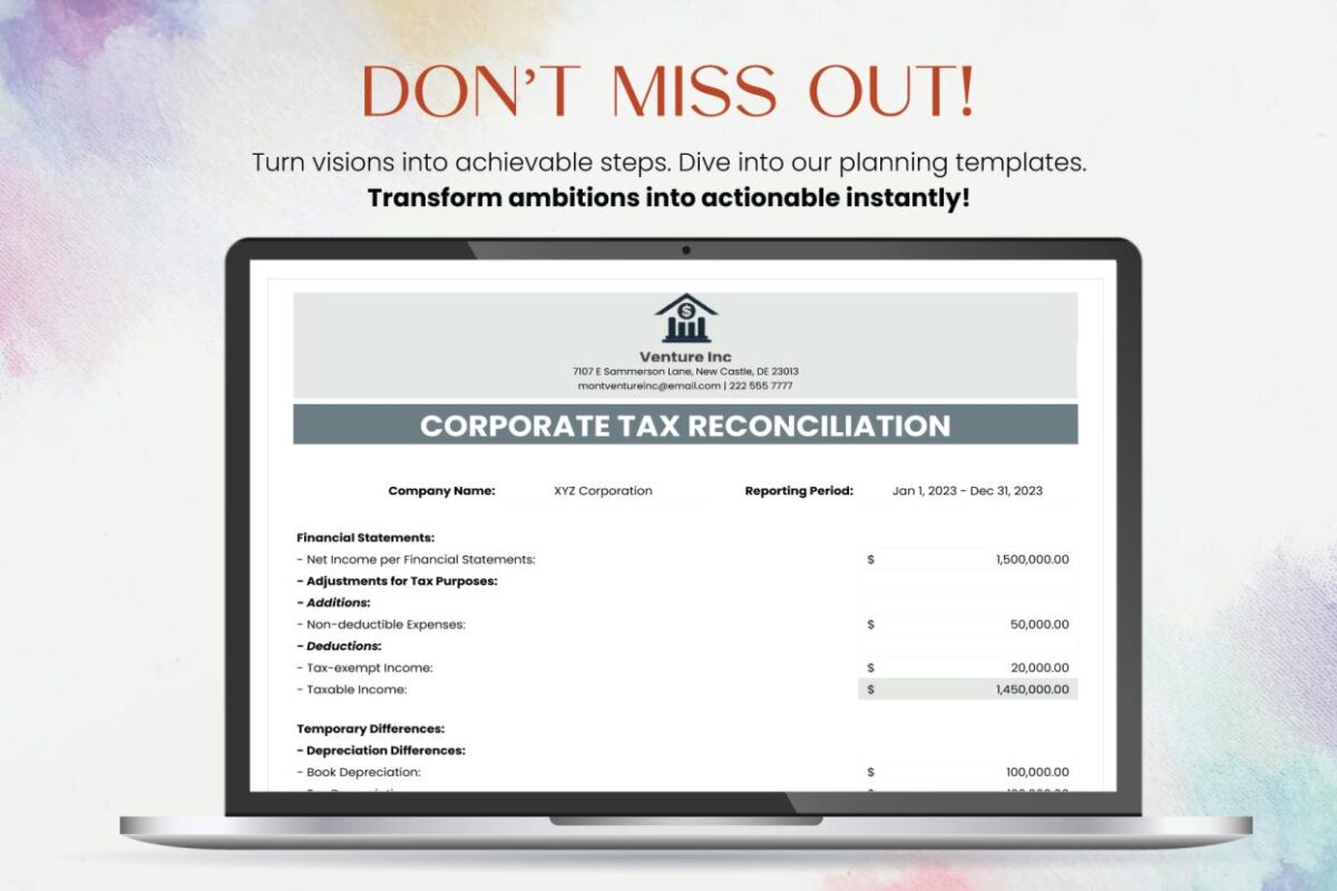 Taxable Profit Reconciliation