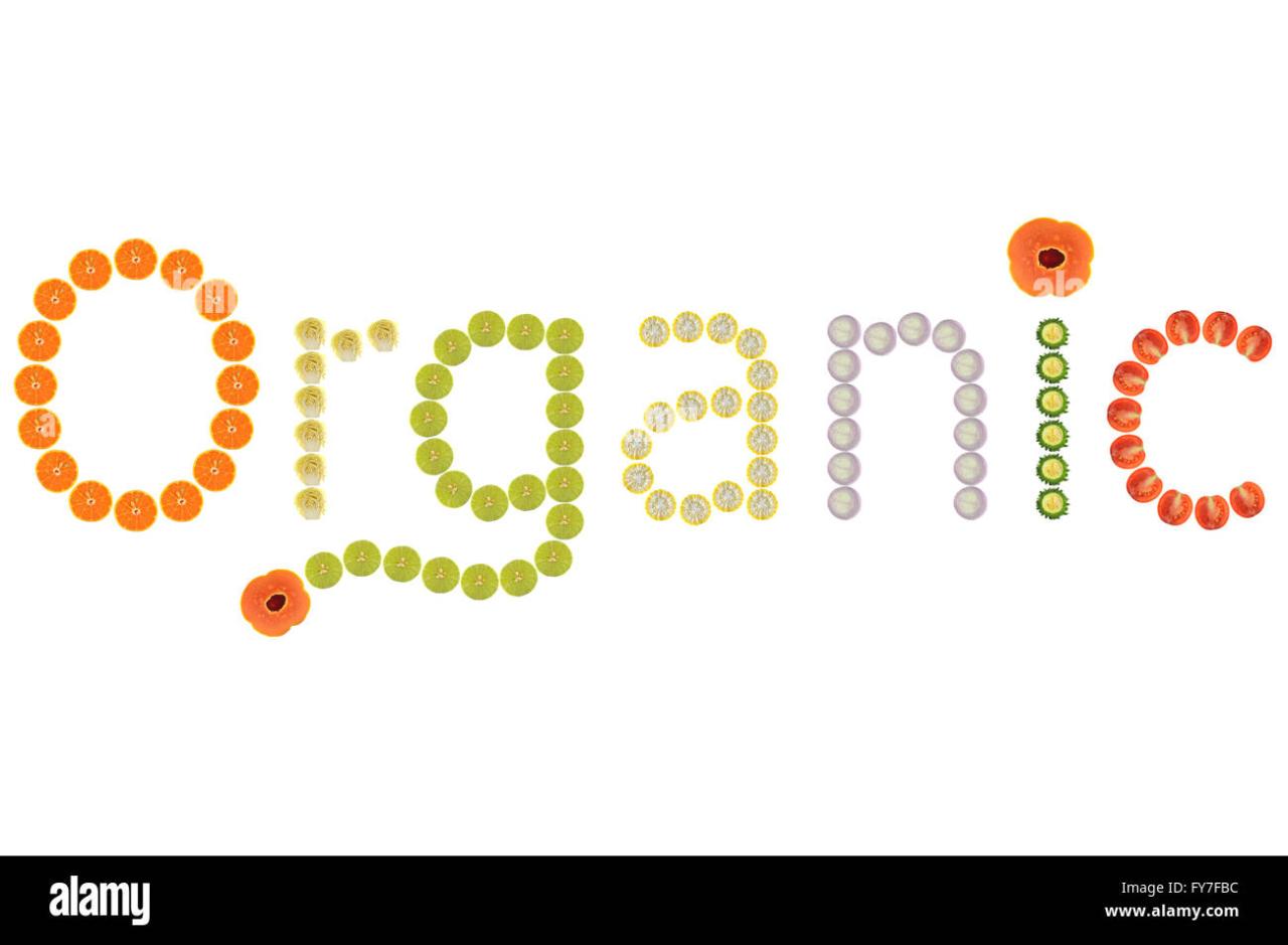 Word Organic Made From Green Leaves. Stock Photo – Royalty-Free Images ...